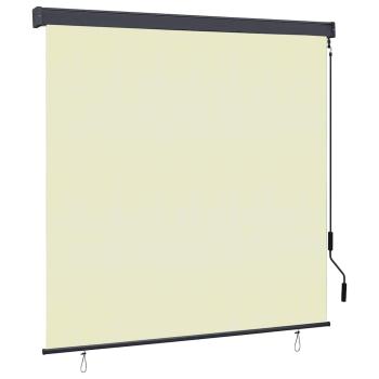ARDEBO.de - Rollo Creme 180 x 250 cm Stoff und Aluminium