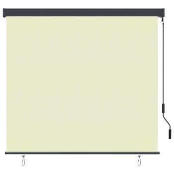 Rollo Creme 180 x 250 cm Stoff und Aluminium