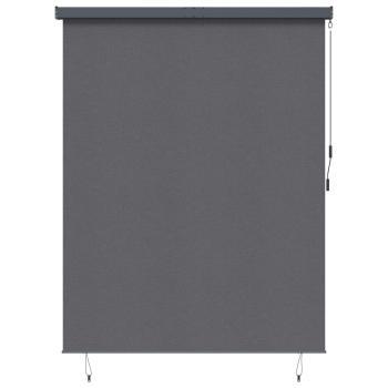 ARDEBO.de - Rollo Anthrazit 200 x 250 cm Stoff und Aluminium