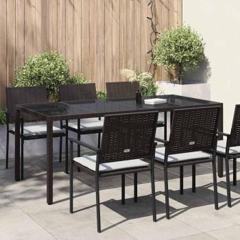 ARDEBO.de - Gartentisch Braun Poly-Rattan