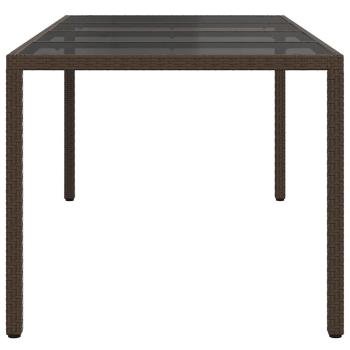 Gartentisch Braun Poly-Rattan