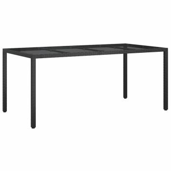 Gartentisch Schwarz Poly-Rattan