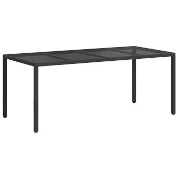 Gartentisch Schwarz Poly-Rattan