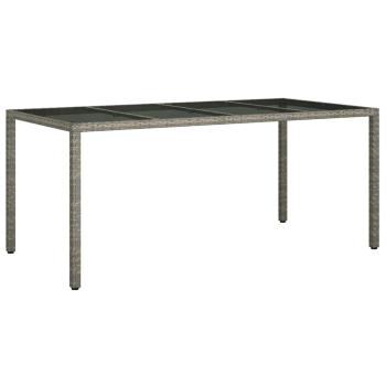 Gartentisch Grau Poly-Rattan
