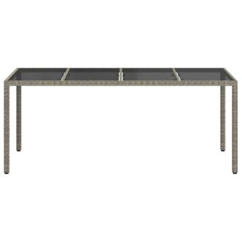 Gartentisch Grau Poly-Rattan