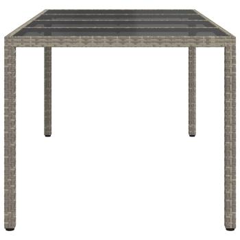 Gartentisch Grau Poly-Rattan