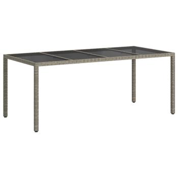 Gartentisch Grau Poly-Rattan