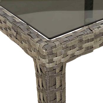 Gartentisch Grau Poly-Rattan