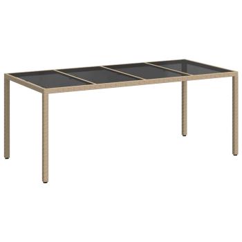 Gartentisch Beige Poly-Rattan