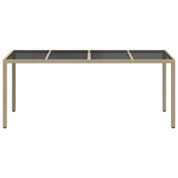 Gartentisch Beige Poly-Rattan