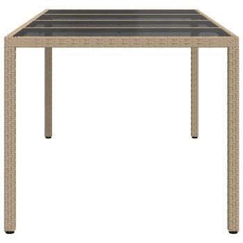 Gartentisch Beige Poly-Rattan