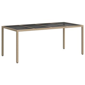 Gartentisch Beige Poly-Rattan