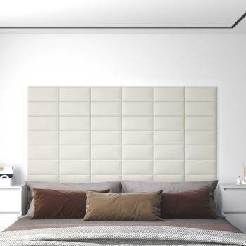 ARDEBO.de - Wandkopfteilen 12 Stk. Creme Samt