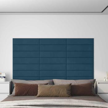 ARDEBO.de - Wandkopfteilen 12 Stk. Blau Samt
