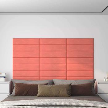 ARDEBO.de - Wandkopfteilen 12 Stk. Rosa Samt