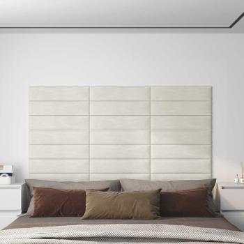 ARDEBO.de - Wandkopfteilen 12 Stk. Creme Samt