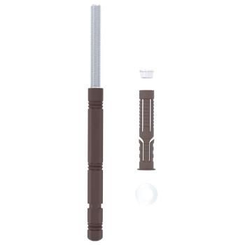 Schwebende Regalträger 12 pcs Beige Ø14 x 210 mm Stahl
