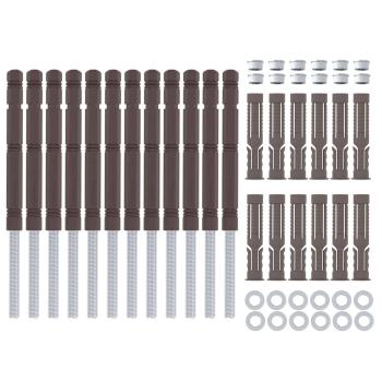 Schwebende Regalträger 12 pcs Beige Ø14 x 210 mm Stahl