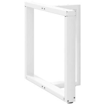 Esstischbeine T-Form 2 Stk. Weiß 70x35x(72-73) cm Stahl