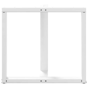 Esstischbeine T-Form 2 Stk. Weiß 70x35x(72-73) cm Stahl