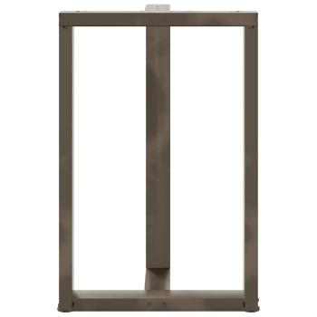 Bartischbeine T-Form 2 Stk. Naturstahl 60x35x(90-91) cm Stahl