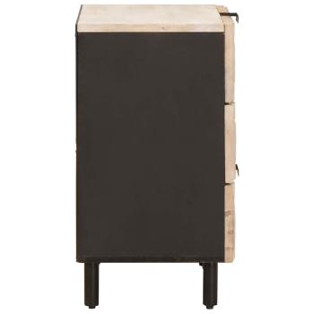 Nachttisch mit Schubladen Weiß 50 x 33 x 62 cm Massivholz Mango