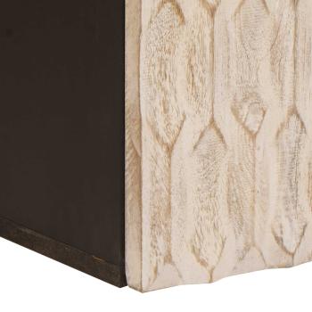 Badezimmer Hängeschrank Weiß 38 x 33 x 48 cm Massivholz Mango