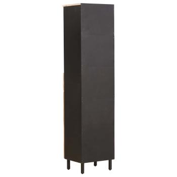 Badezimmerschrank mit Regal Schwarz und Weiß 38 x 33 x 160 cm