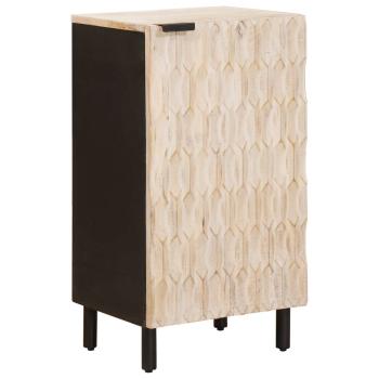 ARDEBO.de - Sideboard Weiße gewaschene Oberfläche 40 x 33 x 75 cm