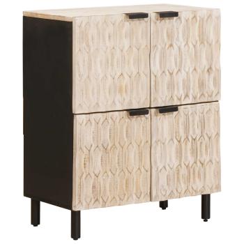 ARDEBO.de - Sideboard Weiße gewaschene Oberfläche 60 x 33 x 75 cm