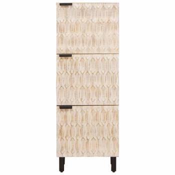 Highboard Weiße gewaschene Oberfläche 40 x 33 x 110 cm