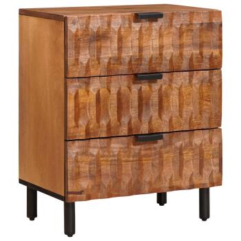 ARDEBO.de - Nachttisch Braun 50 x 33 x 62 cm Massivholz Mango