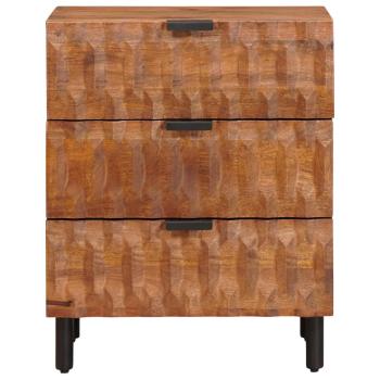 Nachttisch Braun 50 x 33 x 62 cm Massivholz Mango