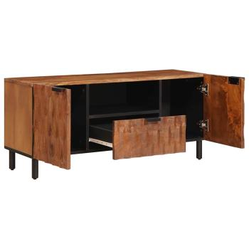 TV-Schränk mit Tür Akazienbraune Oberfläche 105 x 33 x 46 cm