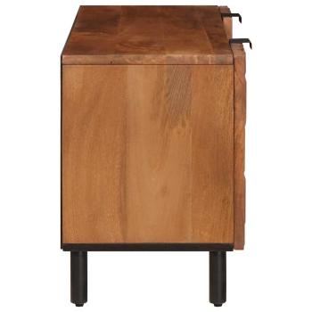 TV-Schränk mit Tür Akazienbraune Oberfläche 105 x 33 x 46 cm