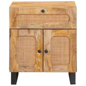 Nachttisch Natur 50 x 33 x 60 cm Massivholz Mango