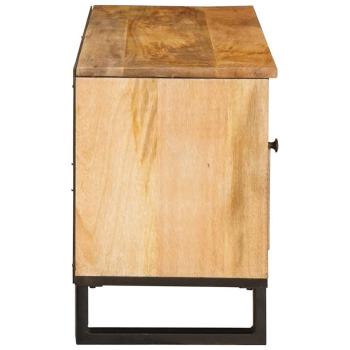 TV-Schränk mit Regal Braun 100 x 33 x 46 cm Massivholz Mango