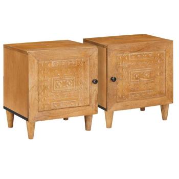 ARDEBO.de - Nachttisch 2 Stk. Hellbraun 80 x 50 x 40 cm Holzwerkstoff