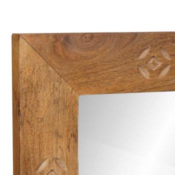 Wandspiegel 70 x 50 cm Ingenieurholz und Glas Rechteckig