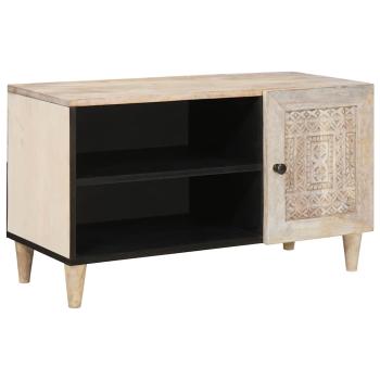 ARDEBO.de - TV-Einheiten mit Regal Weiß 80 x 33 x 46 cm Holzwerkstoff