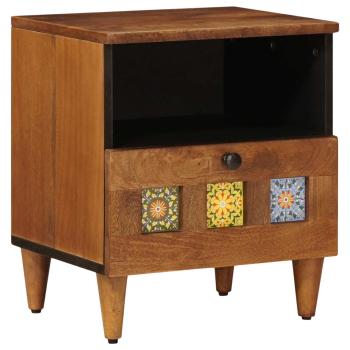 Nachttisch Braun 40 x 33 x 46 cm Massivholz Mango