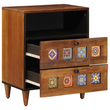 Nachttisch Braun 50 x 33 x 62 cm Massivholz Mango