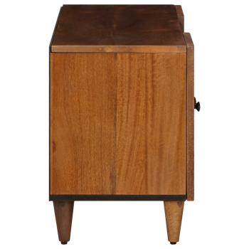 TV-Schränk mit Tür Walnuss 105 x 33 x 46 cm Massivholz Mango