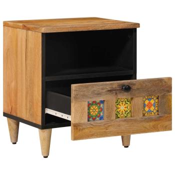 Nachttisch 2 stk. Natur 40 x 33 x 46 cm Massivholz Mango