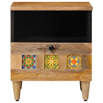 Nachttisch 2 stk. Natur 40 x 33 x 46 cm Massivholz Mango