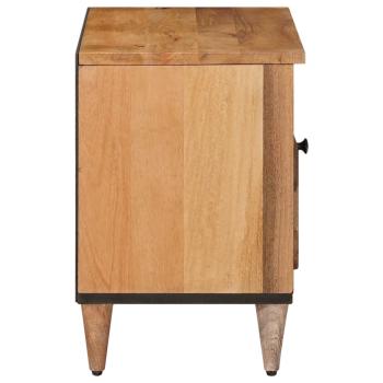 TV-Schränk mit Regal Natur 80 x 33 x 46 cm Massivholz Mango