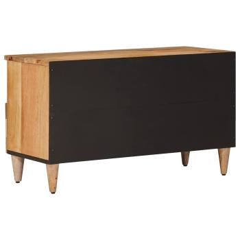 TV-Schränk mit Regal Natur 80 x 33 x 46 cm Massivholz Mango