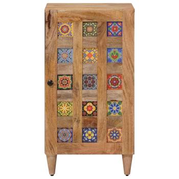 Sideboard mit Speicher Natur 40 x 33 x 75 cm Massivholz Mango