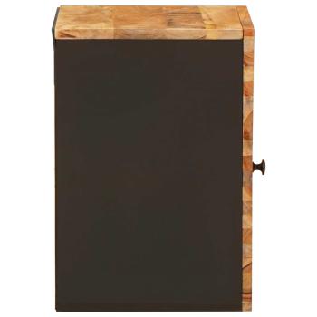Badezimmer Hängeschrank Natur 38 x 33 x 48 cm Massivholz Mango