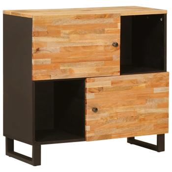 ARDEBO.de - Seitenschrank Braun 80 x 33 x 75 cm Massivholz Mango